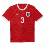 Günstige Fußballtrikots Österreich Gernot Trauner 3 Heimtrikot EURO 2024 Kurzarm